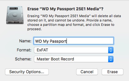 my passport formatted for windows use on a mac